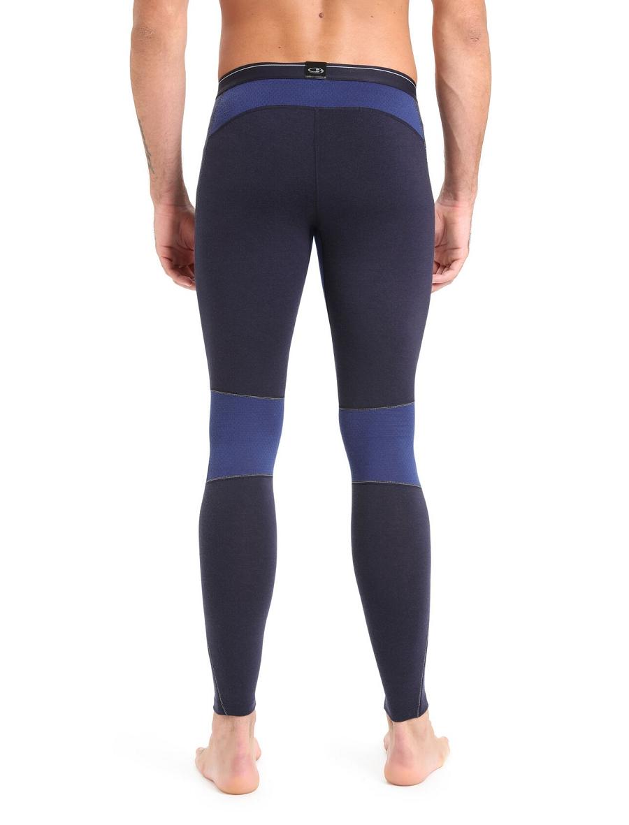 Icebreaker BodyfitZone™ Merino 260 Zone Thermal Leggings Miesten Base Layers Laivastonsininen Kuninkaallinen Sininen Laivastonsininen | FI 1392WNBY